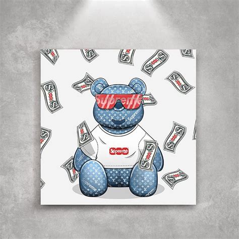 supreme louis vuitton teddy bear|lv drawings bear.